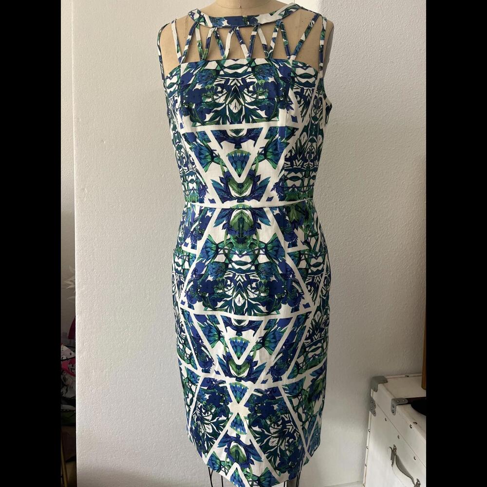 Adrianna Papell Printed Dress size 4 Y2K